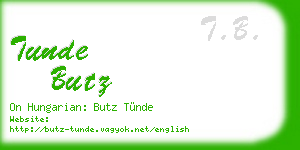 tunde butz business card